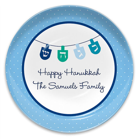 Dreidel Melamine Plate